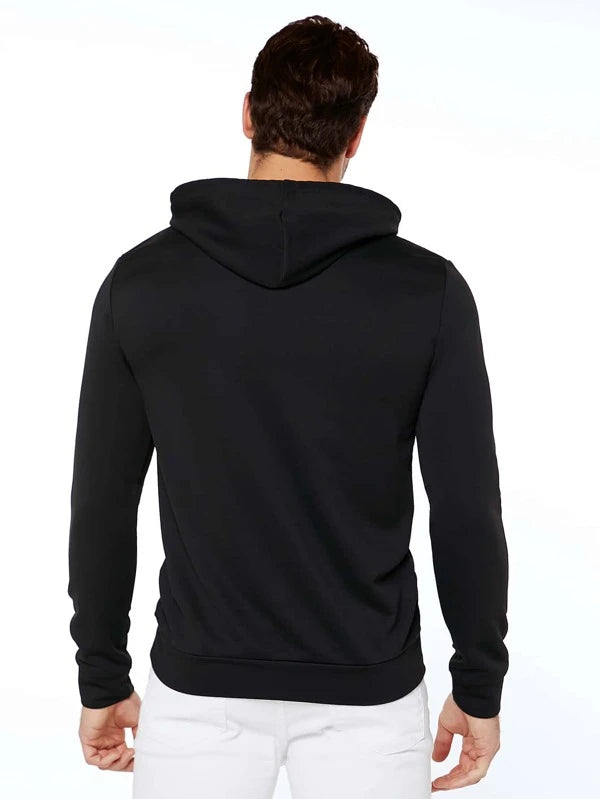 Manfinity Homme Men Letter Graphic Drawstring Hoodie