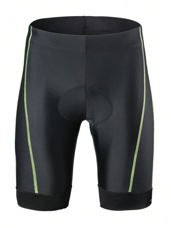 Men Letter Graphic Top-stitching Sports Tights