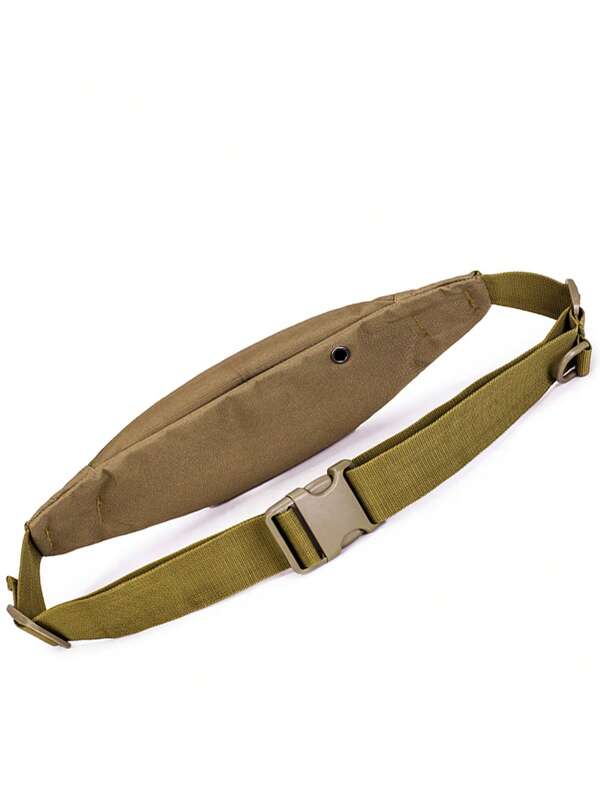 Star Pattern Fanny Pack Khaki Large Capacity Adjustable Strap