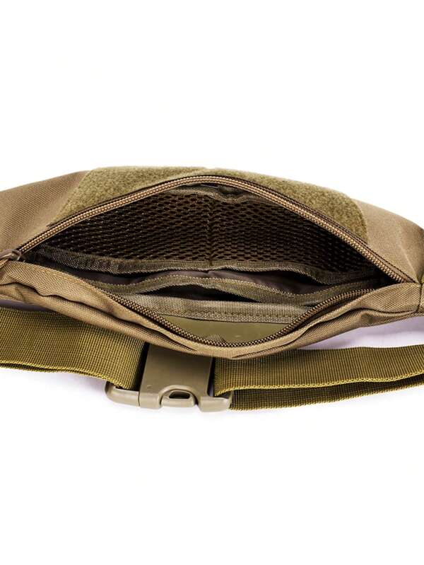 Star Pattern Fanny Pack Khaki Large Capacity Adjustable Strap