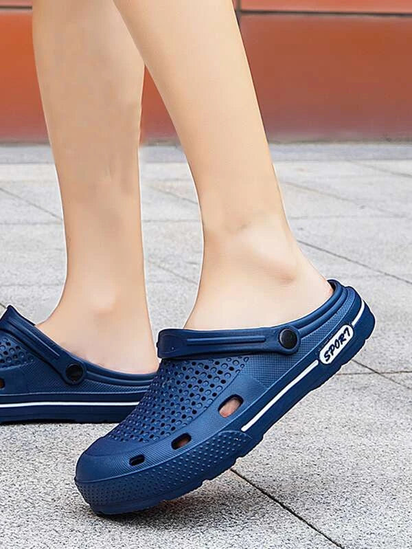 Men Hollow Design Slingback Vent Clogs