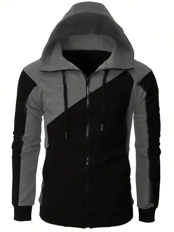 Manfinity Sporsity Men Colorblock Zip Up Hoodie