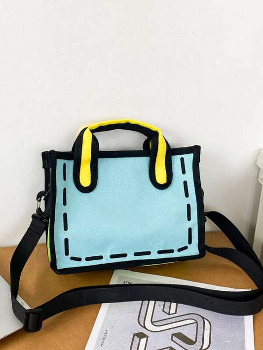 Cartoon Design Top Handle Bag New Fashionable Large Capacity Men's Tote Bag Shoulder Bag For Men Bag For School Back To School For Travel Holiday Essentials College Essentials Portable