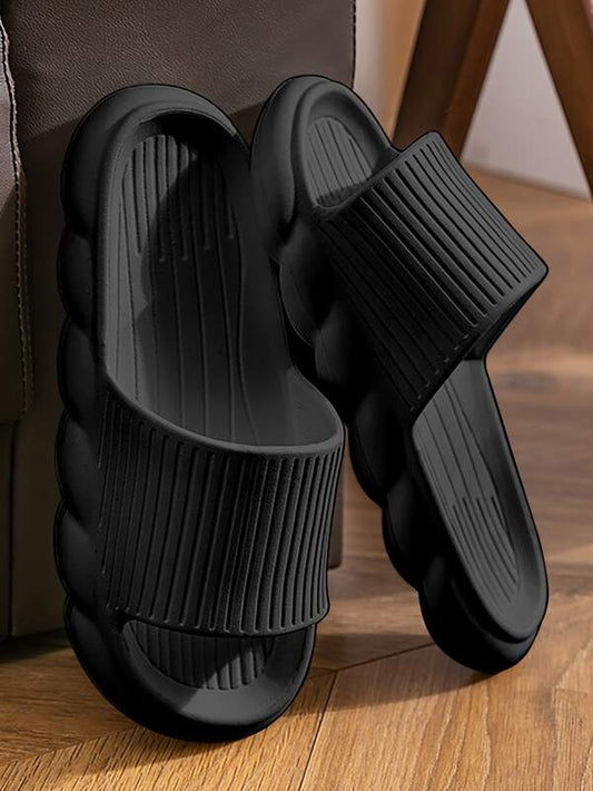 Men Minimalist Textured Slides