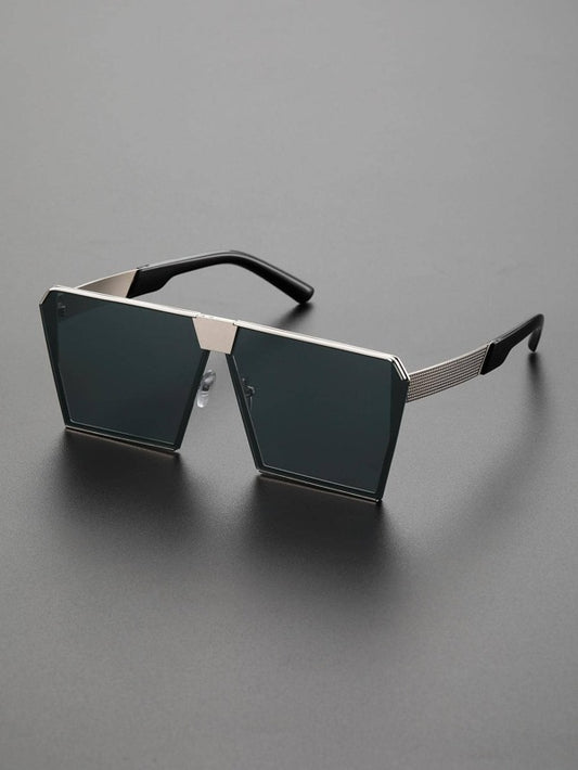 1pair Men Square Frame Fashion Glasses For Daily Life