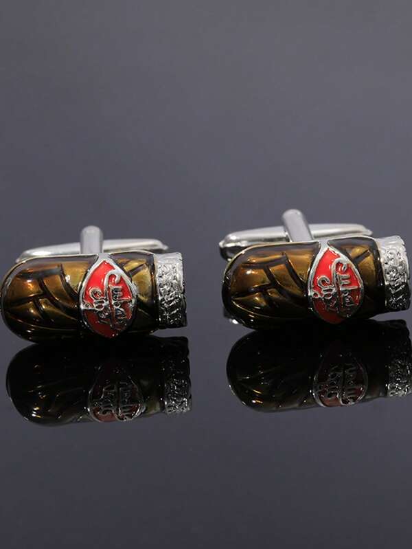 Letter Detail Cufflinks For A Stylish Look For Men Gift For Party