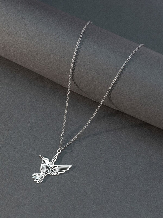 Fashionable and Popular Men Bird Charm Necklace Stainless Steel for Jewelry Gift and for a Stylish Look