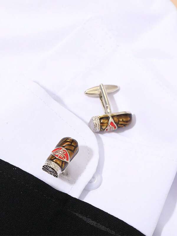 Letter Detail Cufflinks For A Stylish Look For Men Gift For Party