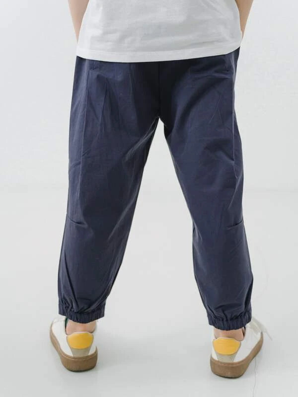 Boys Slant Pocket Solid Pants