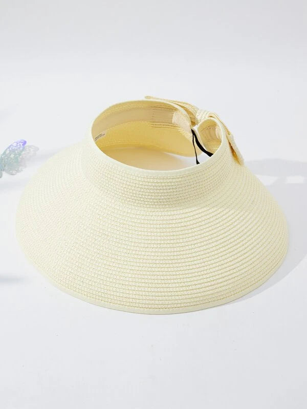 Solid Straw Visor Hat