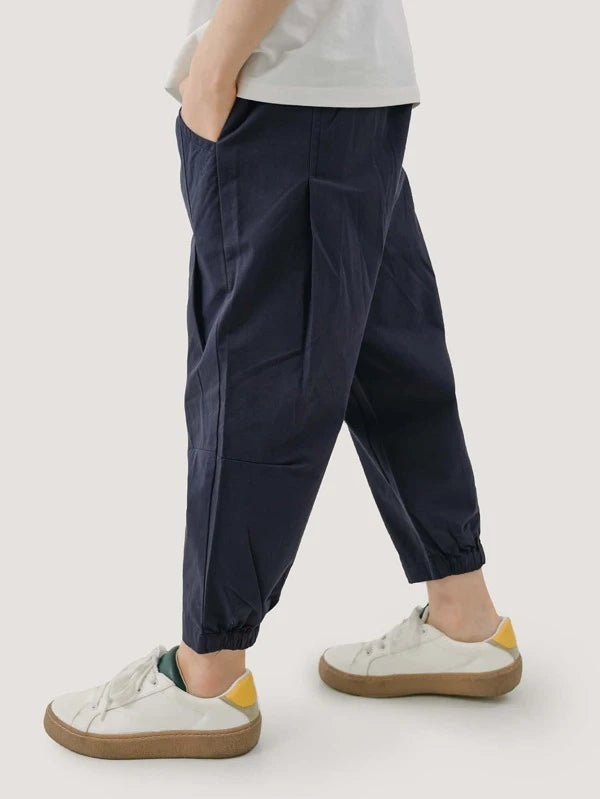 Boys Slant Pocket Solid Pants