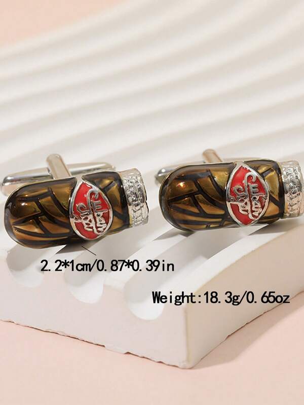 Letter Detail Cufflinks For A Stylish Look For Men Gift For Party