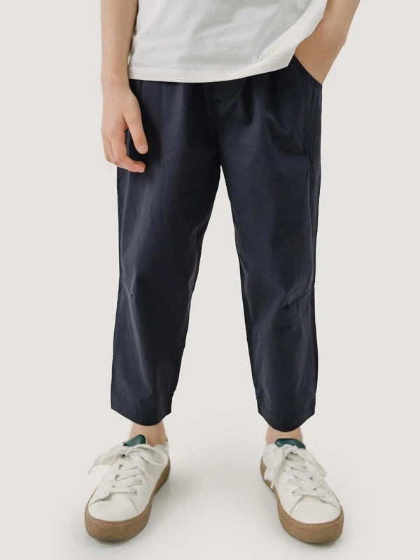 Boys Slant Pocket Solid Pants