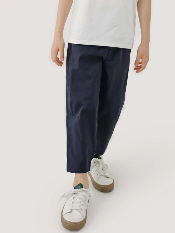 Boys Slant Pocket Solid Pants