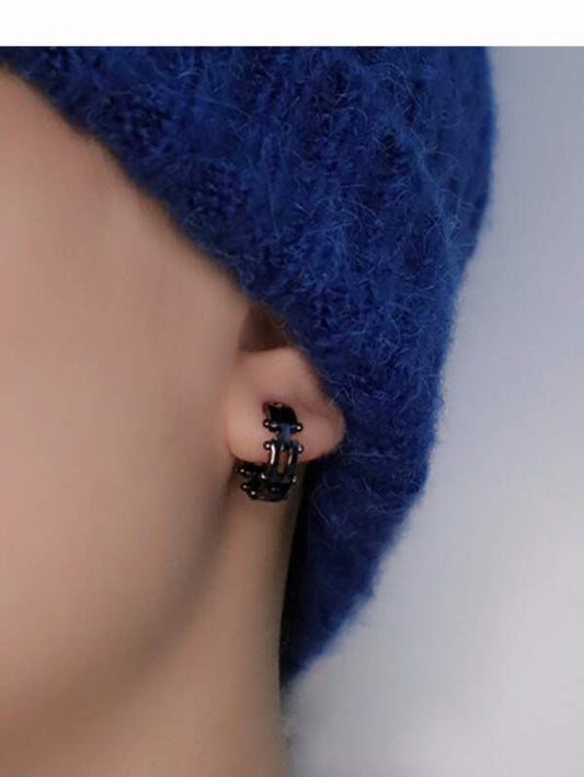 1pair Fashionable Irregular Design Men's Ear Cuff Earrings