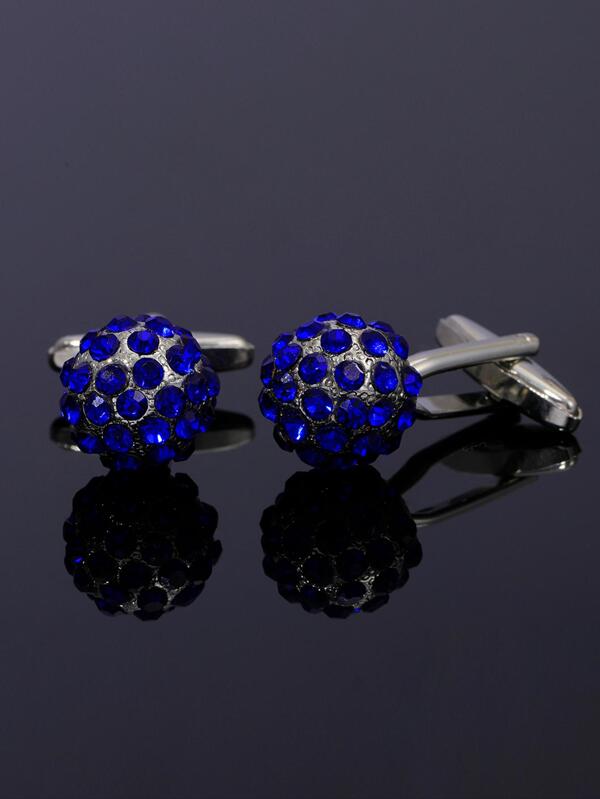 1Pair Couple Rhinestone Decor Cufflinks For A Stylish Look For Men Gift For Party