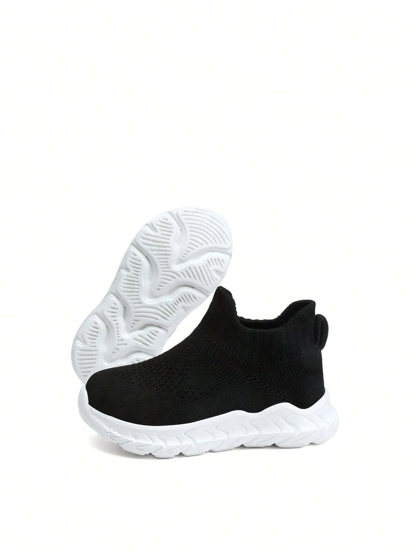 Baby Boys Knit Detail Breathable Sporty Slip On Sneakers Outdoor