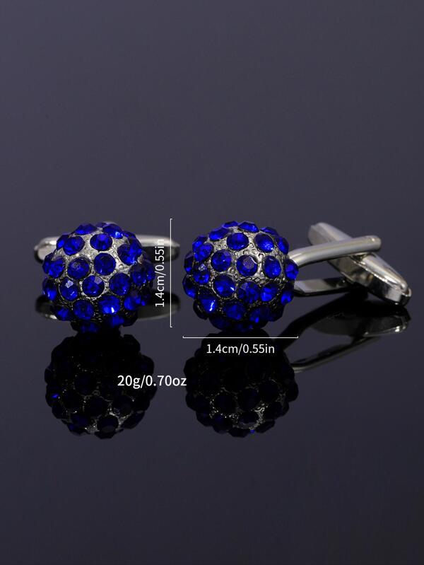 1Pair Couple Rhinestone Decor Cufflinks For A Stylish Look For Men Gift For Party