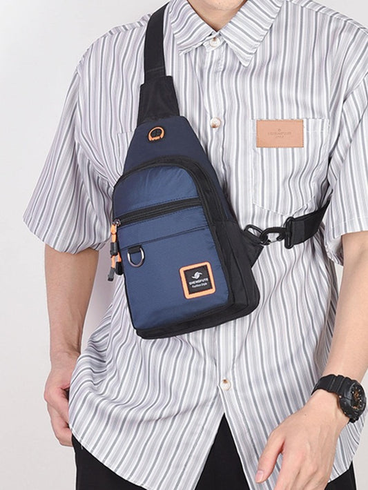 Mini Color Block Letter Printed Fashion Waist Bag