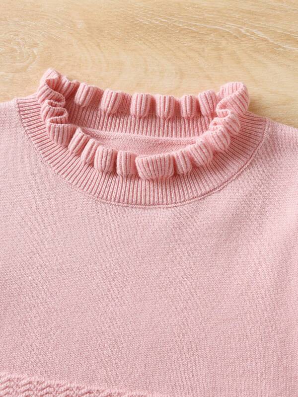 Young Girl Ruffle Trim Sweater