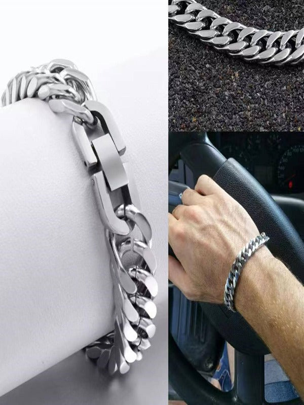 Fashion Stainless Steel Minimalist Bracelet For Men For Daily Decoration