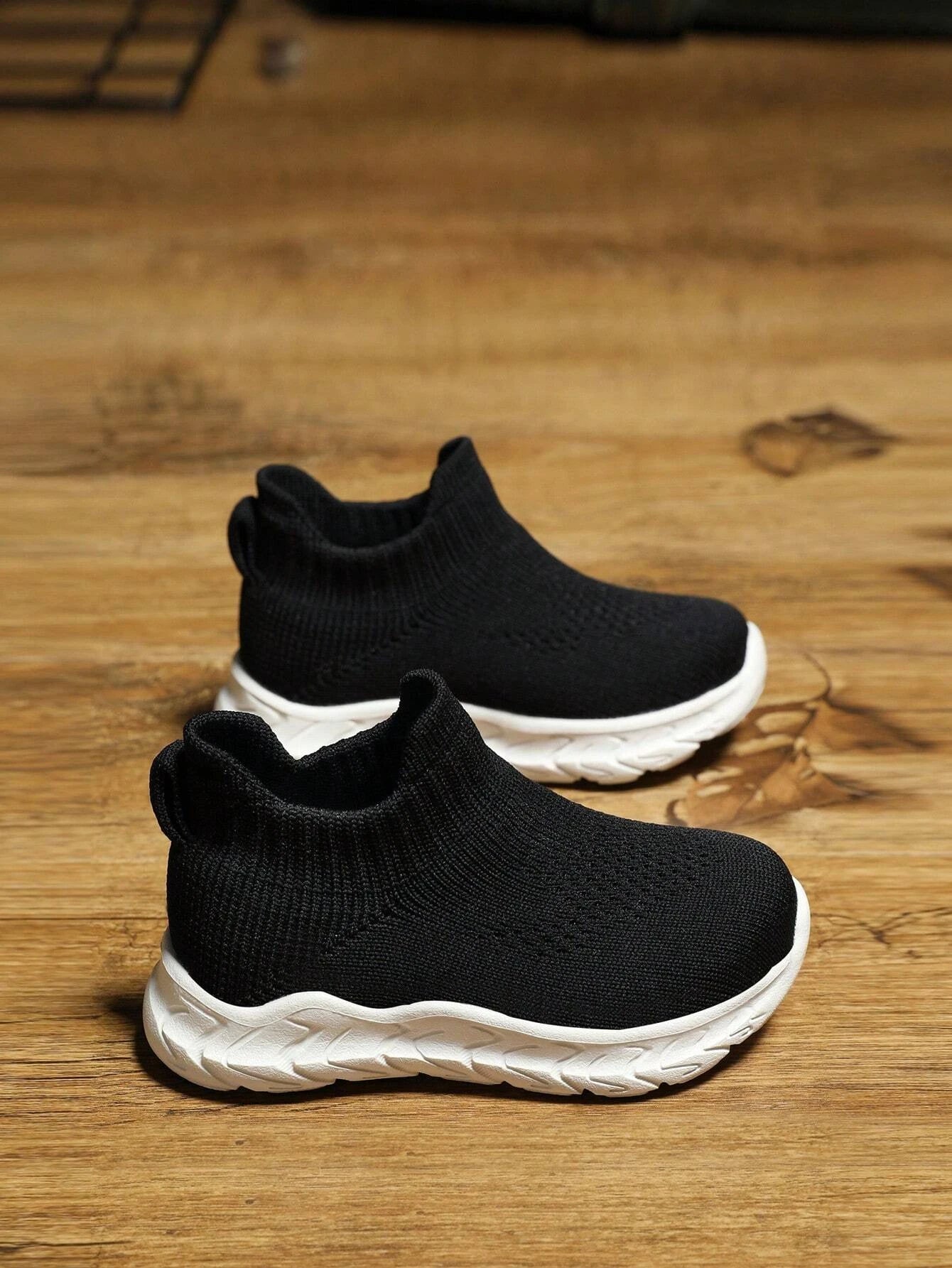 Baby Boys Knit Detail Breathable Sporty Slip On Sneakers Outdoor