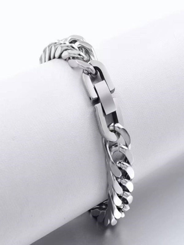 Fashion Stainless Steel Minimalist Bracelet For Men For Daily Decoration