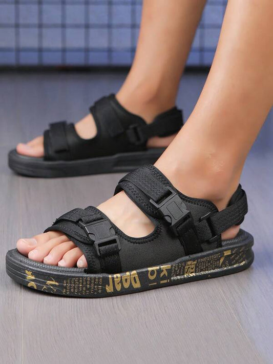 Men Release Buckle Sandals, Sporty Summer Fabric Sport Sandals