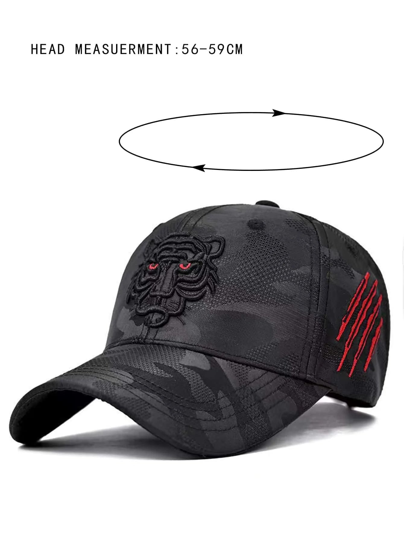 Men Animal Head Embroidered Baseball Cap