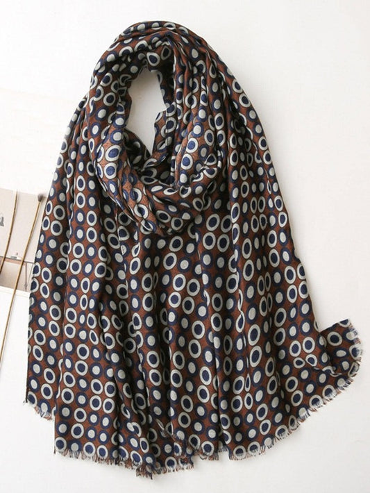 1pc Men Polka Dot Pattern Casual Scarf For Daily Life