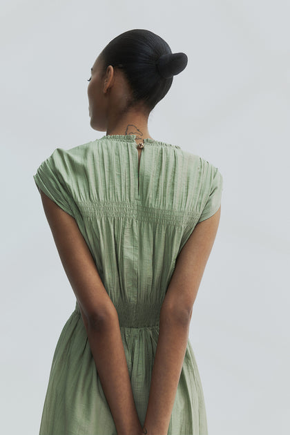 Smock-detail dress