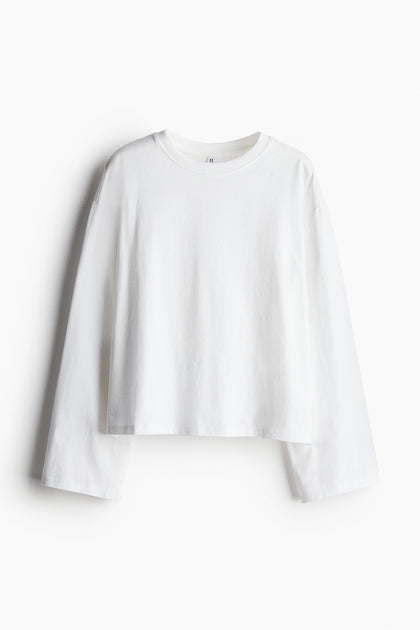 Long-sleeved cotton top