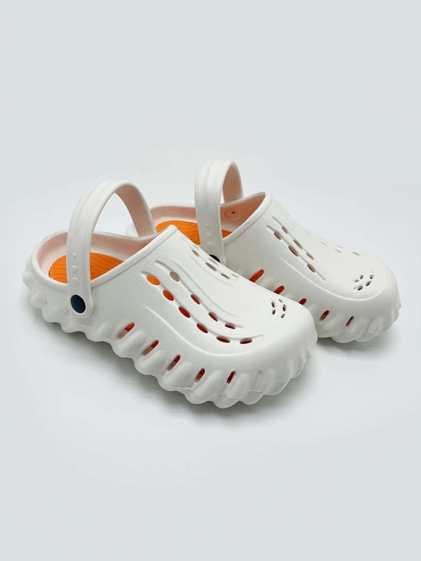 Men Hollow Out Multi-way Wear Clogs, Fashionable Outdoor EVA Vented Clogs