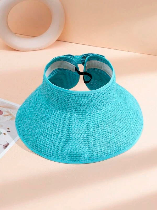 Solid Straw Visor Hat