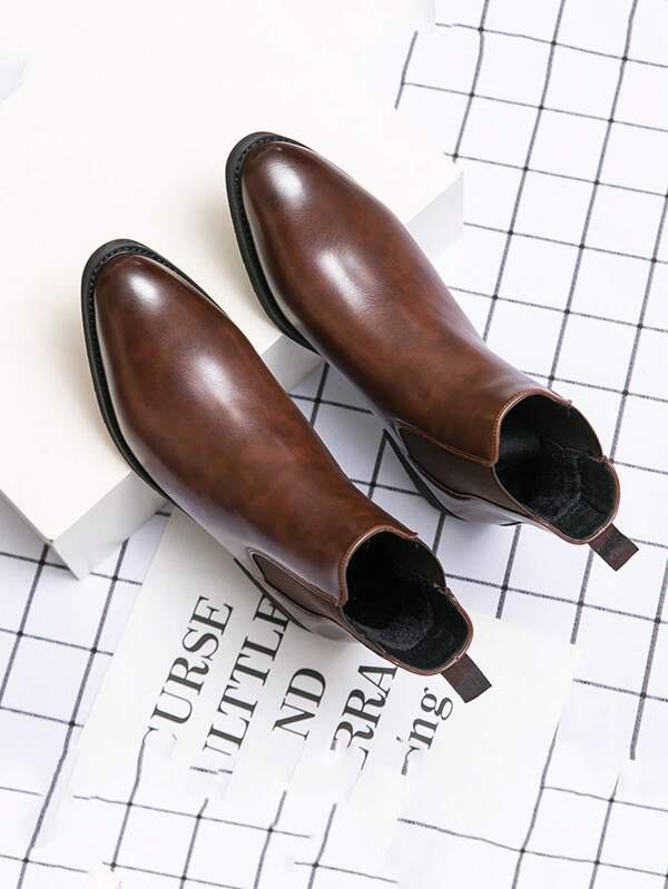 Men Minimalist Slip-On Chelsea Boots, Fashion Outdoor Ankle Boots