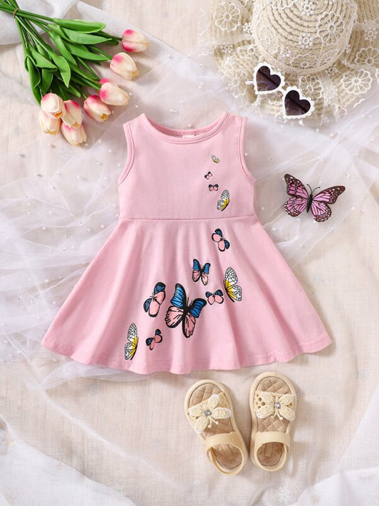 Baby Butterfly Print A Line Dress