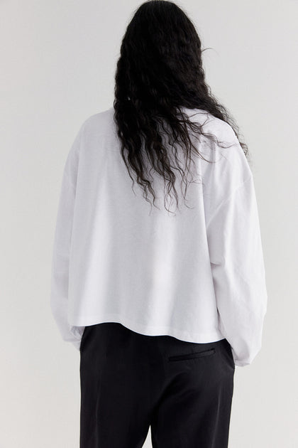 Oversized boat-neck top