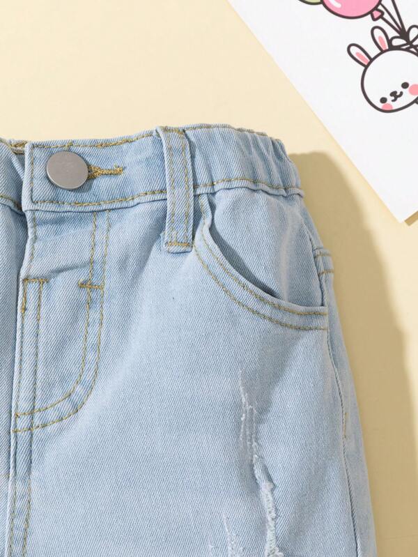 Toddler Boys Slant Pocket Roll Up Hem Denim Shorts