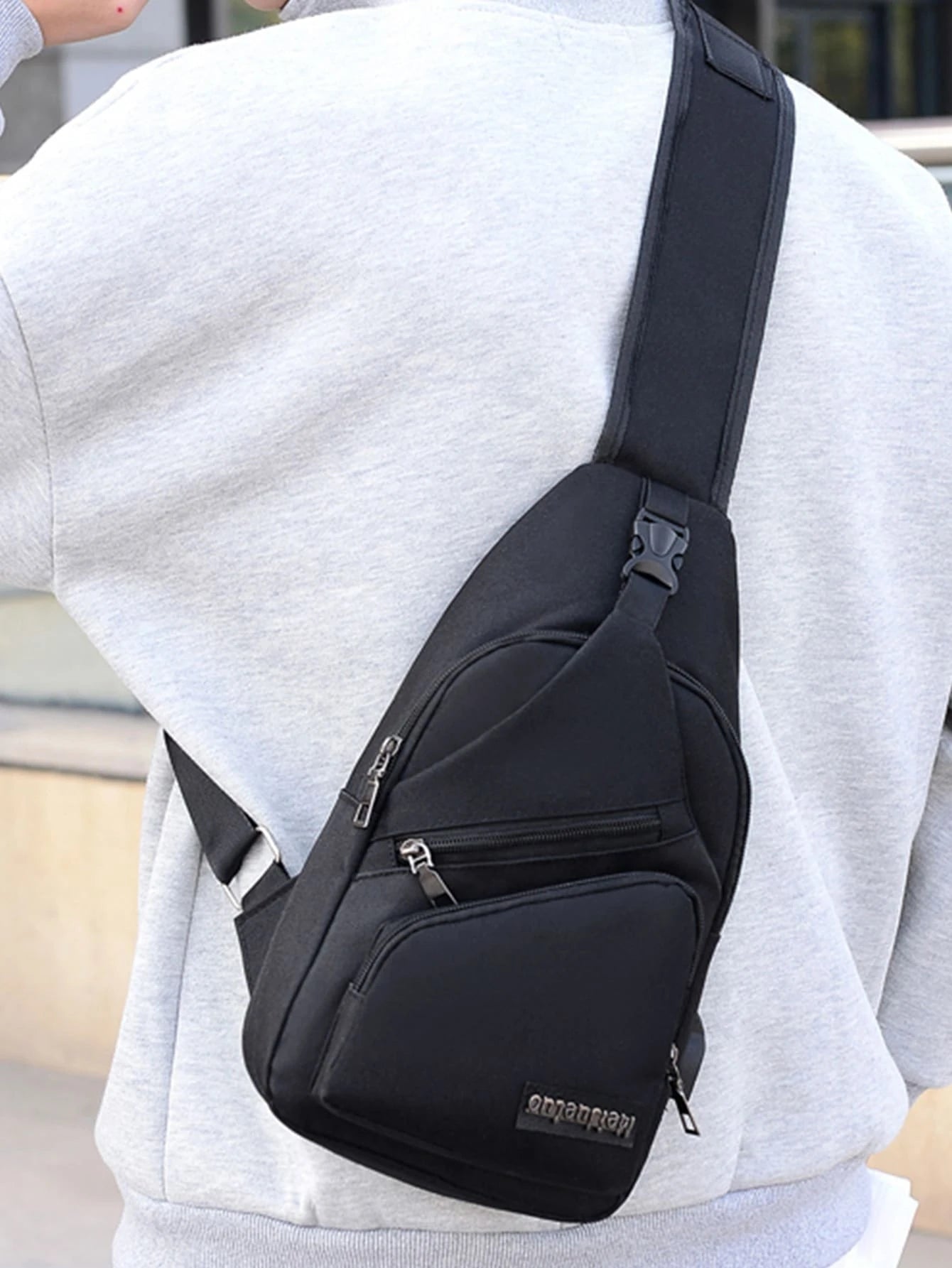 1pc New Chest Bag Men's Crossbody Shoulder Bag Fashion Casual Daypack Sports Travel Oxford Fabric Bag