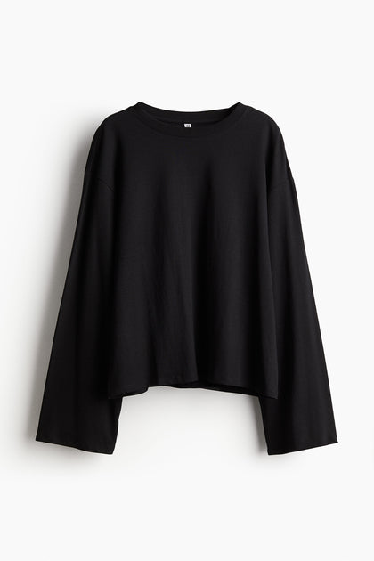 Long-sleeved cotton top