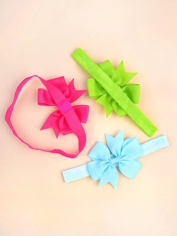 12pcs Baby Bow Decor Headband