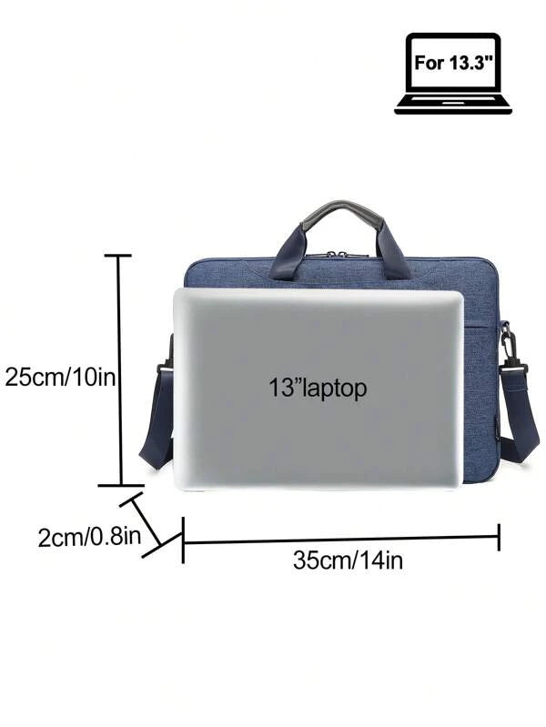 13.3 Inch Lightweight, Stylish And Multi-functional Handheld, Single-shoulder And Cross-body Pc Bag, With A Laptop Compartment And Suitable For Male And Female Office Workers Or Travelers