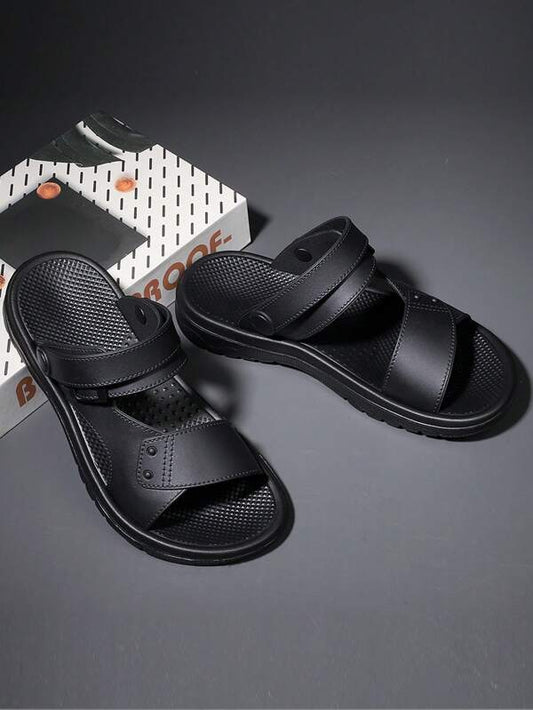 Men Minimalist Casual Sandals, PVC Slingback Fashion Sandals