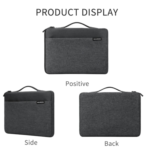 14.2in/16in Fashionable Large Capacity Multifunctional Waterproof, Shockproof, Scratch Resistant & Anti-lost Expandable Handheld Plush Lining 360 Degree Protective Built-in Airbag Protection Polyester Laptop Bag, Business Briefcase For Men & Women