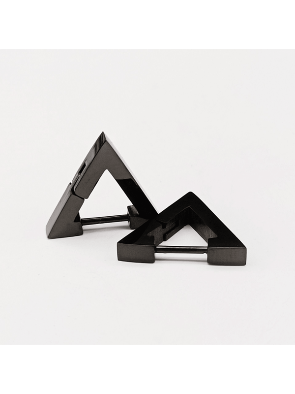 Minimalistic Geometric Triangular Ear Studs, Fashionable And Versatile Personality Simple Titanium Steel Ear Hoops.