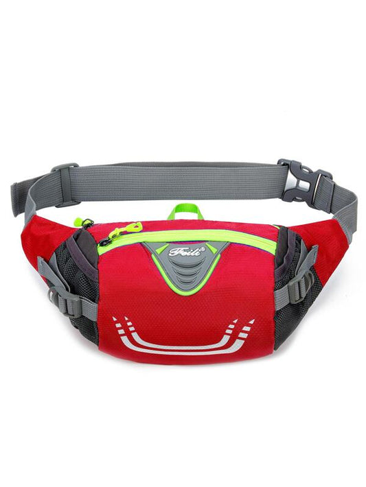 Colorblock Fanny Pack Portable Large Capacity Phone Storage Bag Adjustable Strap For Sport