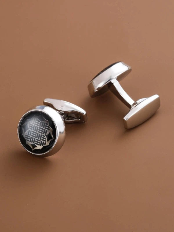 1Pair Men Round Cufflinks For Daily Decoration For A Stylish Look