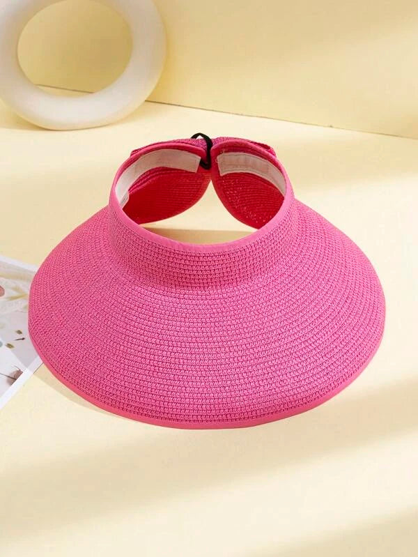 Solid Straw Visor Hat