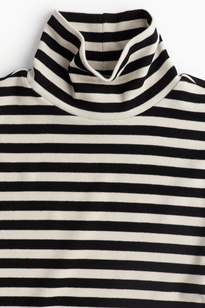 Modal-blend polo-neck top