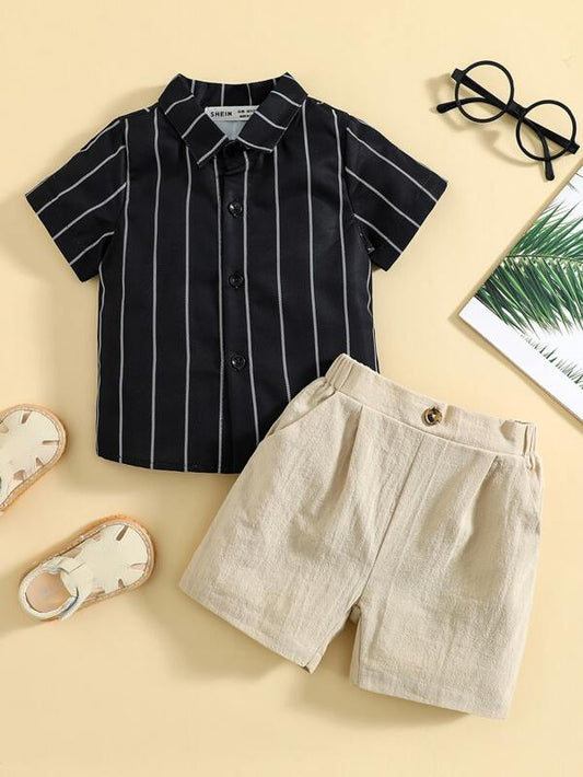 Baby Boy Stripe Shirt & Shorts